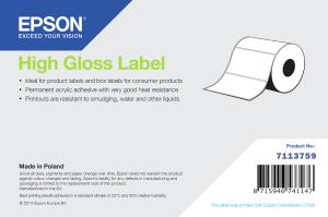 High Gloss Label Die-cut Roll 102mm X 76mm 1570 Labels