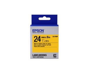 Label Cartridge Pastel Lk-6ybp Black/yellow 24mm (9m)