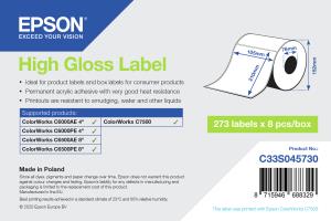 High Gloss Label Die-cut 105mmx210mm 273 Labels