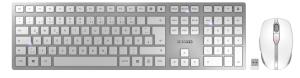 DW 9000 SLIM Desktop Rechargeable - Keyboard and Mouse - Wireless - Silver White - Azerty Belgian
