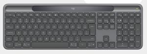 Signature Slim Solar+ K980 For Business Wireless Keyboard - Bluetooth - Self Charging - Graphite - Qwerty Uk