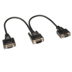 VGA MONITOR Y SPLITTER CABLE HIGH RES (HD15 M TO 2X HD15 F) 0