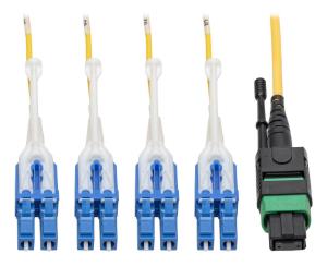 MTP/MPO (APC) TO 4XLC (UPC) SINGLEMODE BREAKOUT PATCH CABLE                                         