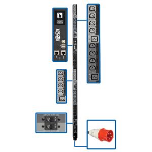 22.2KW 3-PHASE SWITCHED PDU 220/230V 24 C13 6 C19 IEC 309LCD