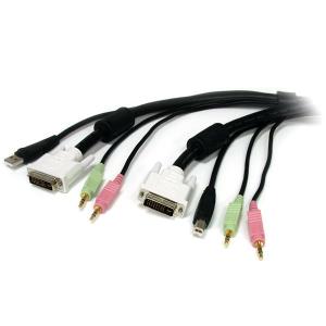Cable For KVM 4 In 1 USB/ DVI/ Audio/ Microphone 3m                                                 