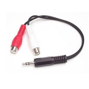 Stereo Headphone Jack 3.5mm M/ 2x Rca F 6in                                                         