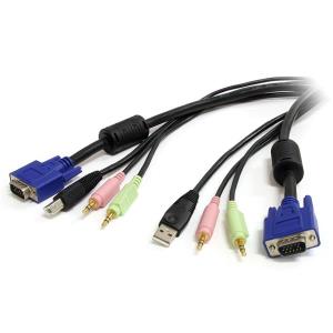 Cable For KVM Vga Audio And Microphone 4-in-1 USB 3m                                                