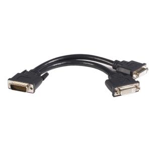 Lfh 59 Male To Dual Female DVI I Dms 59 Cable 8in                                                   