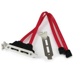 SATA To ESATA Plate Adapter 2 Port Low Profile                                                      