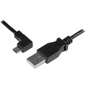 Micro-USB Charge-and-sync Cable M/m - Left-angle Micro-USB - 28/24awg - 1 M                         
