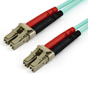 Fiber Optic Cable - Om3 50/125 Multimode Duplex - Lc/lc - Aqua - 15m