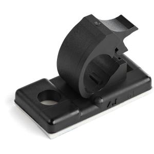 Adhesive Cable Management ClIPS Black - Nylon Self Adhesive Clamp Ul/94v-2 Fire Rated - 100 Pack - Cbmcc1