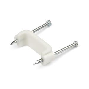 Double Nail Mounted Cable Clip Large - 100 Pack 
