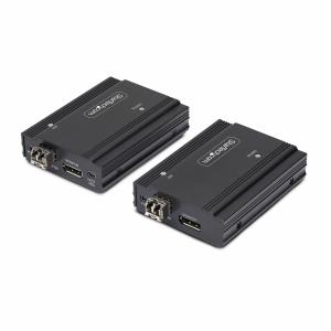 DisplayPort KVM Extender Over Fiber Optic 4k 60hz Console Extender Kit Up To 300m 
