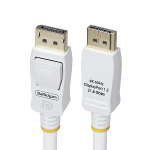 Vesa Certified DisplayPort 1.2 Cable, 4k 60hz, 21.6gbps, Latching Dp Connectors, Dp 1.2 DisplayPort Cable, Dp Monitor Cord, M/m 1.8m White