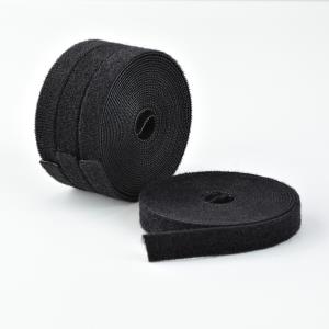 Hook And Loop Roll, 0.5in Wide, Black, Cut-to-size Reusable Cable Ties, Fastener Tape, Adjustable Fabric Wraps, Bulk Roll - 4.6m 4-pack 