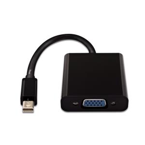 MINI DP TO VGA ADAPTER BLACK MINI DP TO VGA ADPTR 1080P FHD                                                                                           
