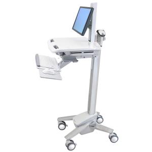 Styleview LCD Cart Non-powered Sv40 Pivot (white Grey And Polished Aluminum)