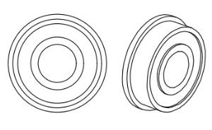 Bearing Flanged 2pk (dpo17-3028-01)                                                                 