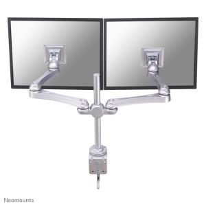 DESK MOUNT DUAL 10-30IN SILVER CLMP.MAX 15KG.VESA75X75TO100X100                                                                                       