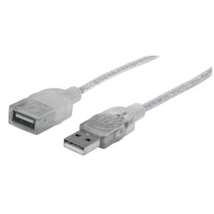USB 2.0 A To A Extension 2m Silver
