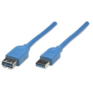USB3.0 Cable A- A Ext. 2m Blue (322379)