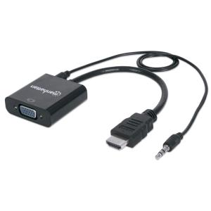 HDMI To VGA Converter With Audio Black