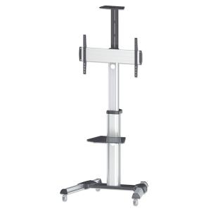 TV Cart - 1 TV - Tilt/Rotate/Height-Adjustable - 37 to 86in - Silver/Black