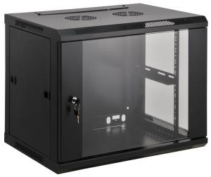 Server Cabinet - 19in - Wall Distributor 9HE (H-B-T 500 x 600 x 600 mm) - Black - Assembled