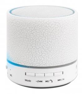 Led Bluetooth Speaker - Microsd Reader Aux White - 3w