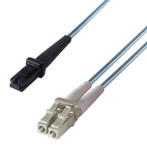Duplex Fibre Optic Patch Cable Mtrj To Lc 50/125 Om3 3m Aqua                                        