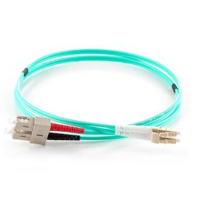 Duplex Fibre Optic Patch Cable - Lc To Sc 2m 50/125 Om3 Aqua                                        