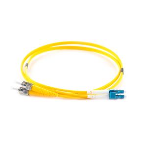 Duplex Fibre Optic Patch Cable - Lc To St 1m 9/125 Yellow                                           