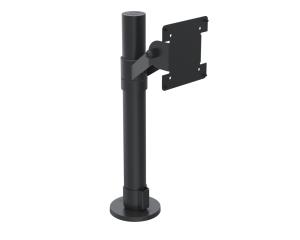 Pole With Vesa Mount - On Angled Connection Joint - Black