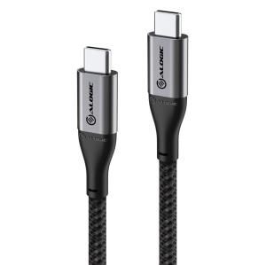 Super Ultra USB 2.0 USB-C to USB-C Cable - 5A/480Mbps - Space Grey - 30cm